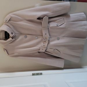 Military Style Wool Blend Coat